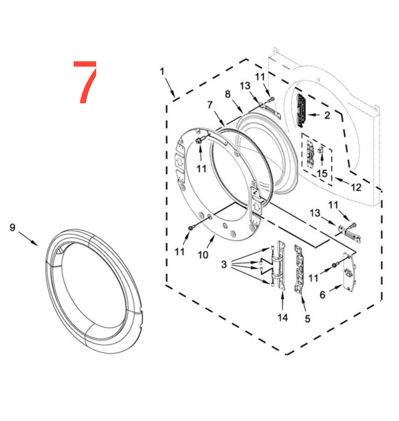Whirlpool Dryer Glass W10823368 - $70.02
