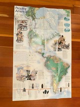 Vintage National Geographic &quot;Peopling Of The Americas&quot; Historical Migrat... - $6.65