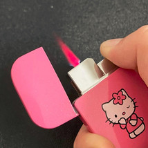 New Hello Kitty Pink Flame Lighter Ultra Thin Sparkly Case Cute Gift Valentines - £10.02 GBP