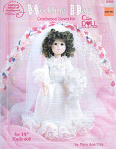 WEDDING DAY CROCHET 14&quot;  DOLL CLOTHES PATTERN 8405 AMERICAN SCHOOL NEEDL... - $8.99