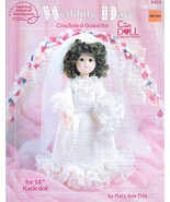 WEDDING DAY CROCHET 14&quot;  DOLL CLOTHES PATTERN 8405 AMERICAN SCHOOL NEEDL... - £7.10 GBP