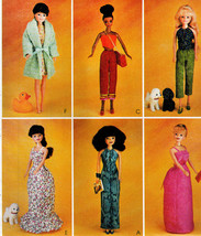 11.5&quot; Barbie Doll Dress, Capri Camisole, Skirt Bustle+ Mccall 3276 Pattern Uncut - £11.21 GBP