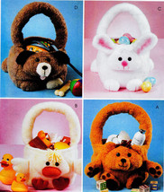 Cute Animal Gift Baskets *Easter Rabbit Chicken Mccalls 3555 Sewing Pattern Oop - £7.97 GBP