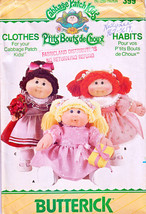 CABBAGE PATCH KIDS DOLL PATTERN + DECALS BUTTERICK 399 / 3659 PATTERN OO... - $17.98
