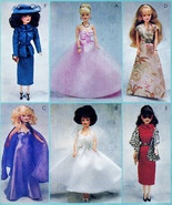 BARBIE FASHION DOLL JACKET, STOLE, HAT ++ UNCUT MCCALLS 2549  OOP SEWING... - £11.83 GBP