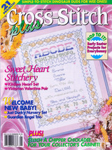 Cross Stitch Easter Chickadee Baby Valentine Guardian Angels Plus Mag Jan &#39;94 - £5.45 GBP
