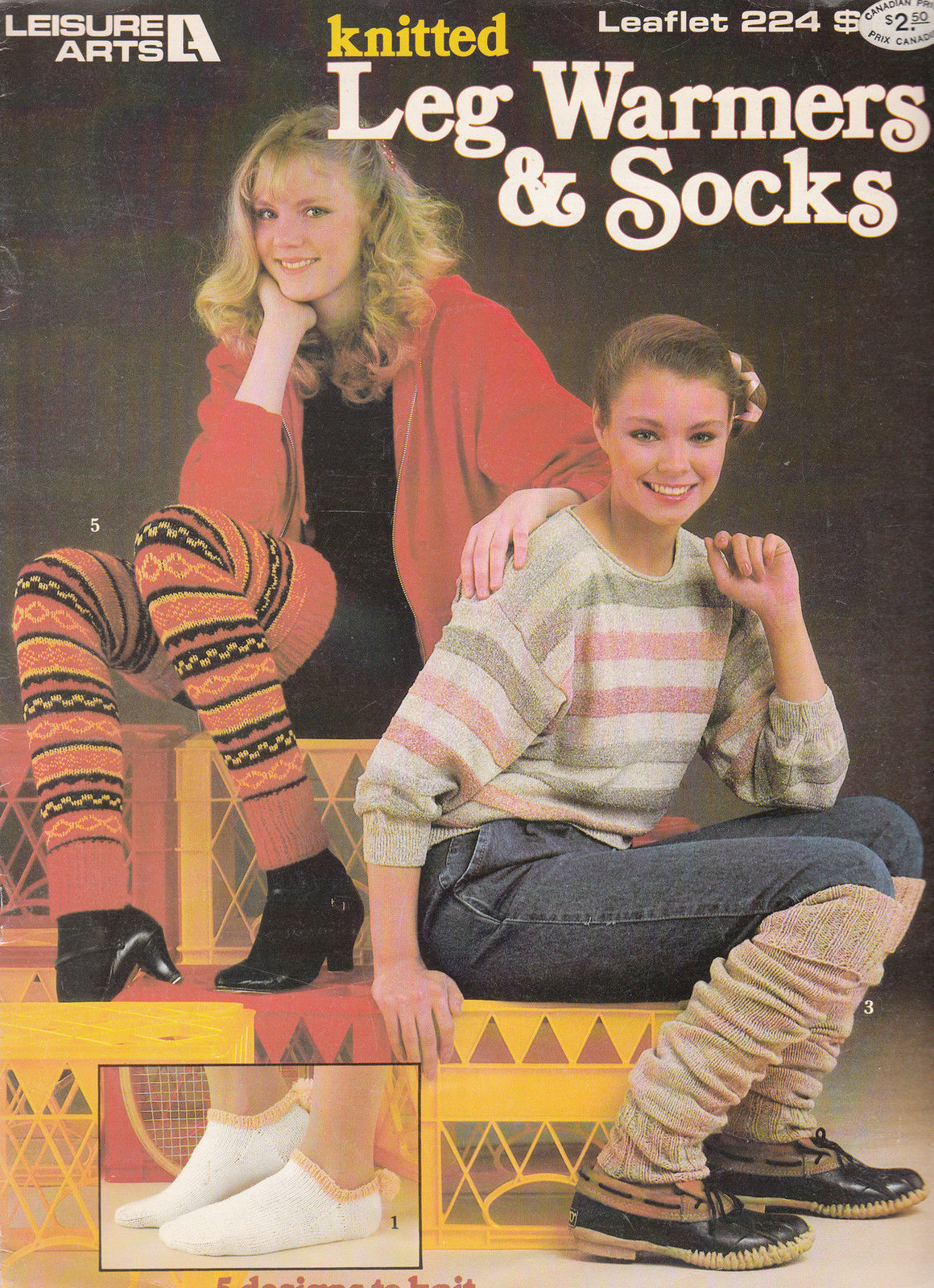 Primary image for KNITTED LEG WARMERS & SOCKS LEISURE ARTS #223 FIVE DESIGNS TO KNIT