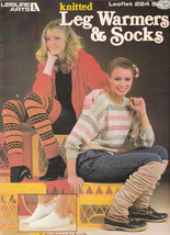 Knitted Leg Warmers & Socks Leisure Arts #223 Five Designs To Knit - $6.98