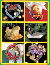 Sew Xstitch Tole Woodwork + Xmas Ornaments Country Handcrafts Full Size Pattern - £7.17 GBP