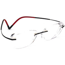 Silhouette Eyeglasses 7581 50 6058 Titan Black/Red Rimless Austria 52[]1... - £110.26 GBP