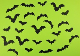 100 Bat Die Cut  Punchies, 5 Different Bats 20 Each, HEAVYWEIGHT Cardstock - £6.32 GBP