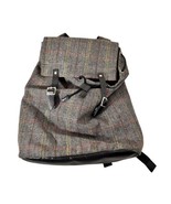 Paperchase Backpack Bag Tote Wool &amp; Polyester Tweed Pattern w/Black Straps - $51.97 CAD