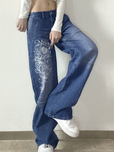  Tawnie Printed Baggy Y2K Jeans Women’s Low Waist jeans 2022 Autumn Wint... - £37.08 GBP