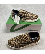 70s Treton Pull On Sneakers 5 youth Girls Cheetah Canvas Retro  - $29.99