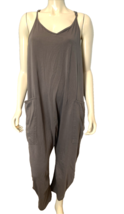 Fashion Gray Spaghetti Strap V neck Knit Jumpsuit Size XL - €23,60 EUR