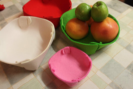 Smart Multi - Function Felt Bowl Basket Placemats Coasters Case Handmade... - $4.59