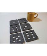 Felt Coaster Square Dice Designs Set of 6 Felt 4 mm - $177.84 MXN