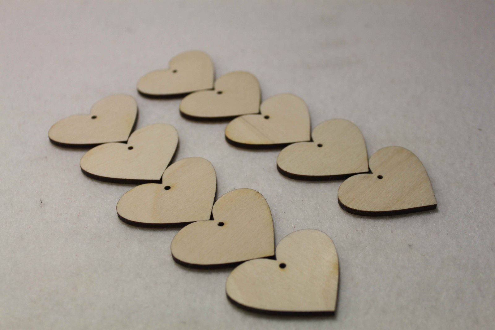 10 x Mini Wooden Heart Laser Cut Scrapbooking Gift tags, craft shapes - $4.39+