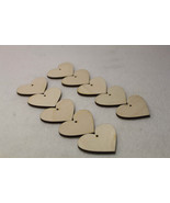 10 x Mini Wooden Heart Laser Cut Scrapbooking Gift tags, craft shapes - €3,81 EUR+