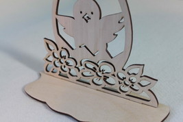 Easter Crib Tea Light candle holder wood craft decoration laser cut - $11.94