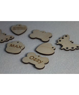 Wooden Personalized Engraved A Lot Shape Pet Dog Cat Tag Id  With Ring  ... - $5.24