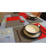 Placemats Two Halves Simple Shape Rectangle Mix Color Felt Table Mats Se... - €23,91 EUR