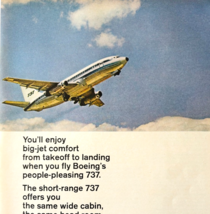 1968 Boeing 737 Twinjet Plane Advertisement Vintage Aviation Jet DWW11B - $24.99