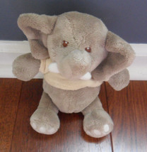 Baby Ganz Elephant Gray Plush Rattle Stuffed Animal Toy 9&quot; - £17.62 GBP