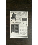 Vintage 1909 Bishop Furniture Company Ladies Desk Bookcase Original Ad 721 - £5.24 GBP