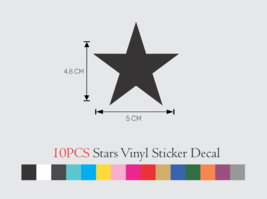 10 PCS Star Shape Vinyl Decal Sticker set - £9.74 GBP+