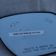 07-09 Mazda CX-9 Sideview Mirror Glass Heated W/ Blind Spot Passenger Right - RH image 3