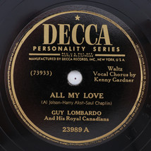 Guy Lombardo  - All My Love / Kate - 1947 Big Band 78 rpm Shellac Record 23989 - £9.44 GBP