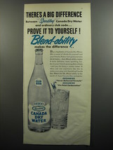 1952 Canada Dry Water Ad - There&#39;s a big difference - $18.49