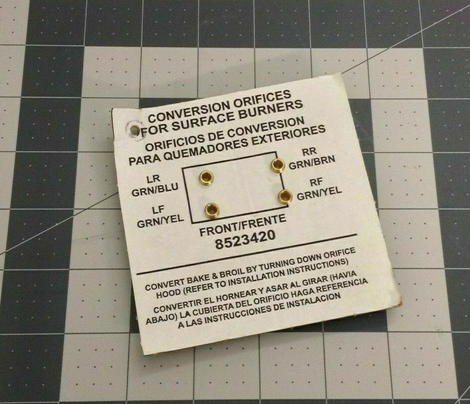 New Whirlpool Kenmore Range LP Orifice Conversion Kit 8523420 8273359 W1... - $19.80