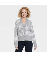 NWT A New Day Women&#39;s Size M Cozy Knit Everyday Cardigan Light Gray Wind... - $19.49