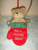 Boyds Holiday Bear Mini Gift Card Holder Plush Ornament - £15.17 GBP