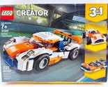 LEGO Creator 3 in1  Sunset Track Racer 221 Pieces 31089 Building Kit  NE... - £19.34 GBP