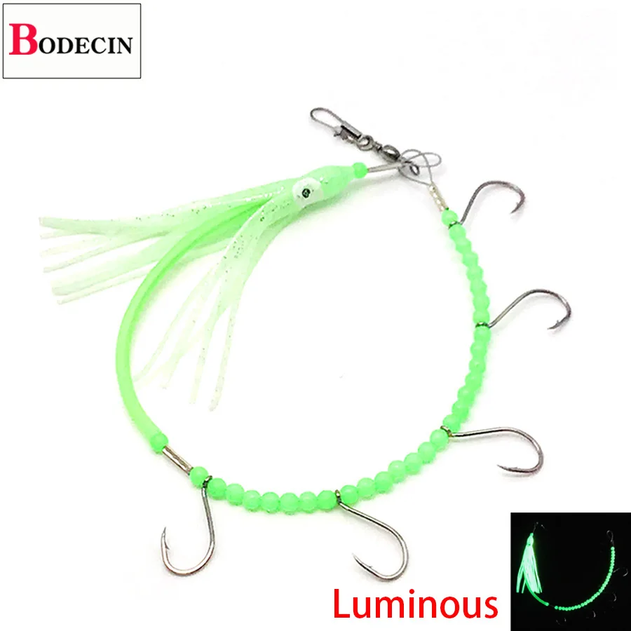 Glow Octopus Squid/Lure Swivels/String Hooks Sea Fishing Sabiki/Texas Ri... - $32.71