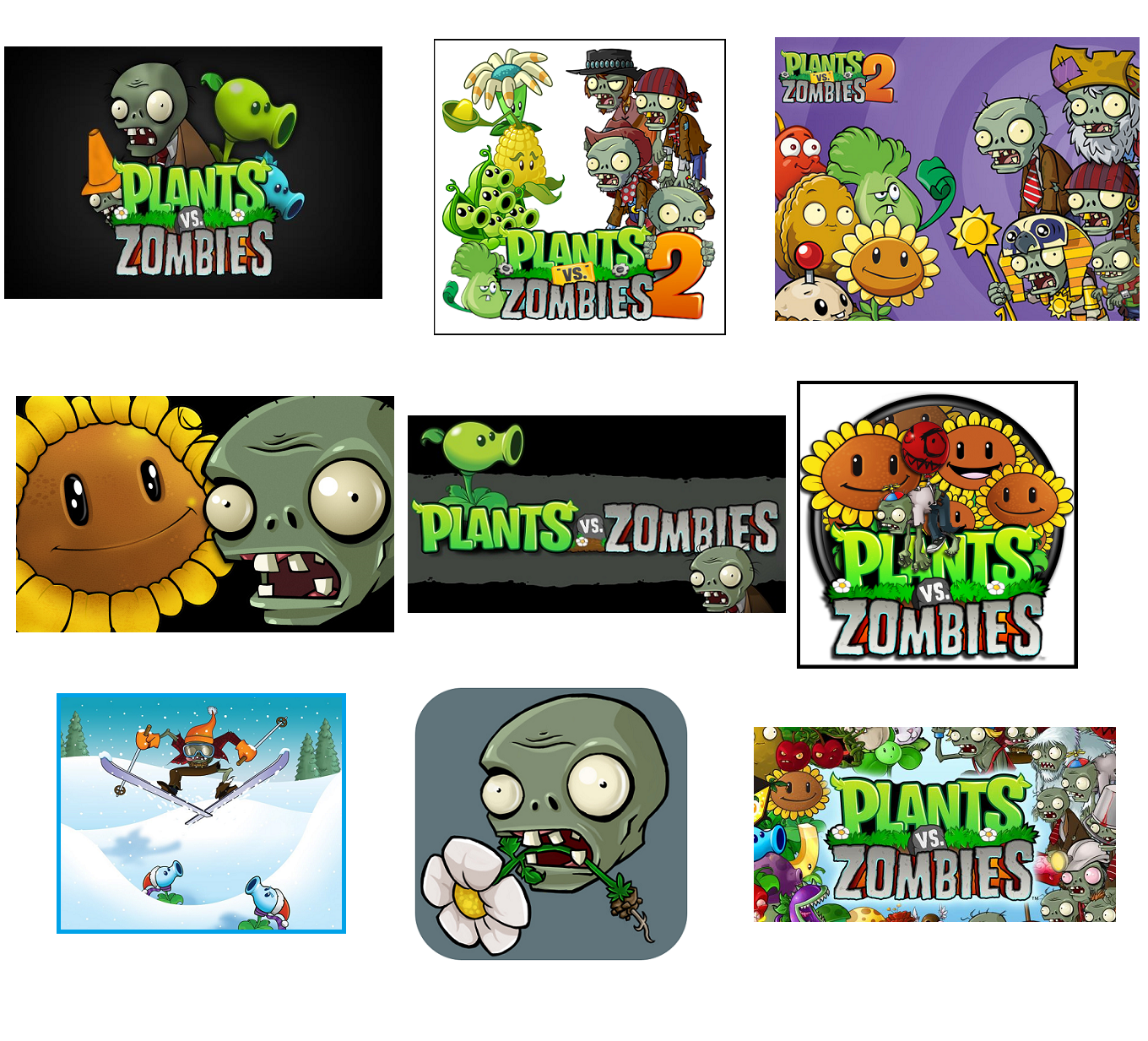 9 Plants Vs Zombies inspired Stickers, Party Supplies, Labels, Favors, Gifts