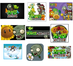 9 Plants Vs Zombies inspired Stickers, Party Supplies, Labels, Favors, G... - $11.99
