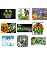 9 Plants Vs Zombies inspired Stickers, Party Supplies, Labels, Favors, G... - £9.39 GBP