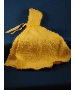 BARBIE Vintage 1970&#39;s Clothing - Ivory White Furry Knitted Hooded Long Coat - $21.77