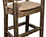 Montana Woodworks Homestead Collection Captain&#39;s Barstool with Buckskin ... - $1,000.99