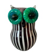 VTG Murano Style Art Glass Owl Paperweight Hand Blown Black White Stripe... - €20,41 EUR VTG Murano Style Art Glass Owl Paperweight Hand Blown Black White Stripe... - €20,41 EUR