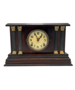 Antique 1900s E Ingraham Pillar Mantel Clock 8 Day Cathedral No Key SEE - £166.57 GBP