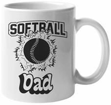 Make Your Mark Design Softball Dad. Cute Sports Coffee &amp; Tea Mug For Daddy, Fath - £15.76 GBP+