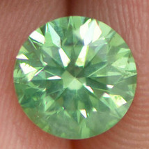 Loose Green Diamond Real Fancy Color 1.03 Carat SI2 Round Shape Natural Enhanced - £907.37 GBP