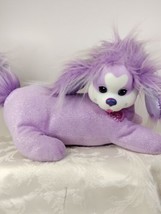 Puppy Surprise Purple Glitter Dog With Puppy In Her Tummy Stuffed Animal Toy - $16.40