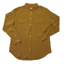 NWT Equipment Slim Signature in Bronze Washed Silk Button Down Shirt L $214 - £81.38 GBP