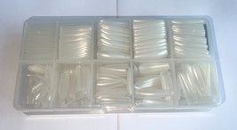 500pcs Clear Fake Nails Full Cover Tips Boxed Set Mixed Sizes 0-9 Manicure image 4